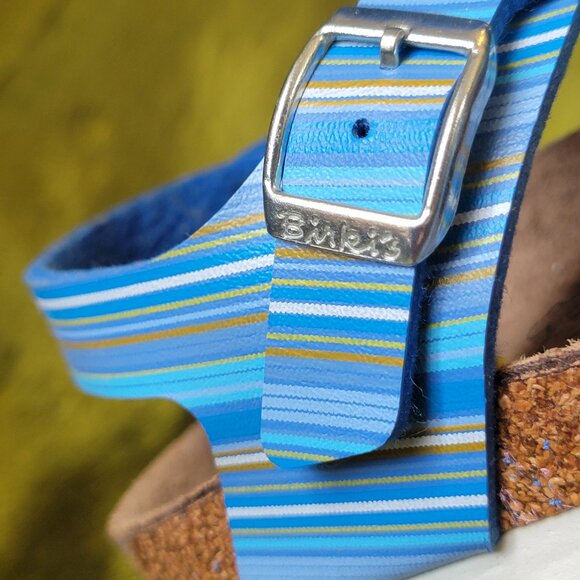 Birki's Blue Striped Sandals for Boys size 10 - Picture 5 of 6